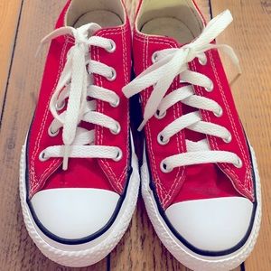 Kids Red Converse Shoes Size 12